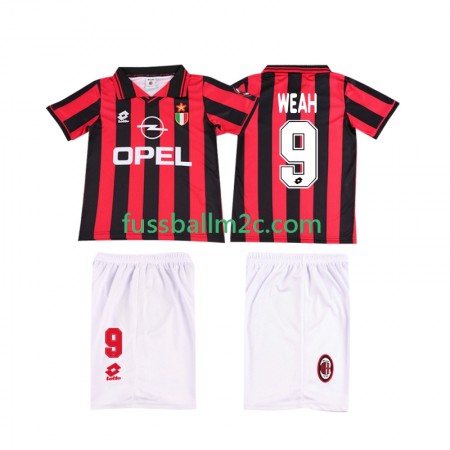 Fußballtrikots AC Mailand WEAH 9 Retro Kinder Heim Trikotsatz 1996 1997 Fußballtrikots AC Mailand WEAH 9 Retro Kinder Heim Trikotsatz 1996 1997